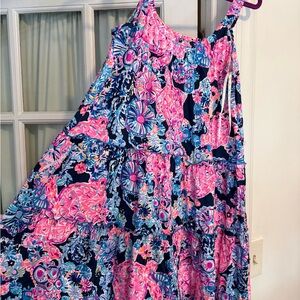 Lilly Pulitzer Pink and Blue Floral Mini Dress